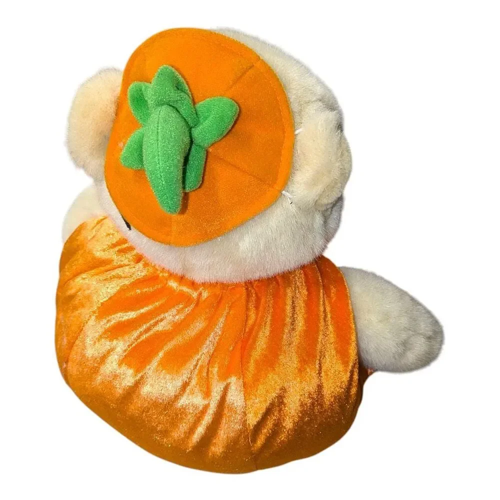 Halloween Pumpkin Teddy Bear Plush Cream Bear in Jack-O-Lantern Costume Fall